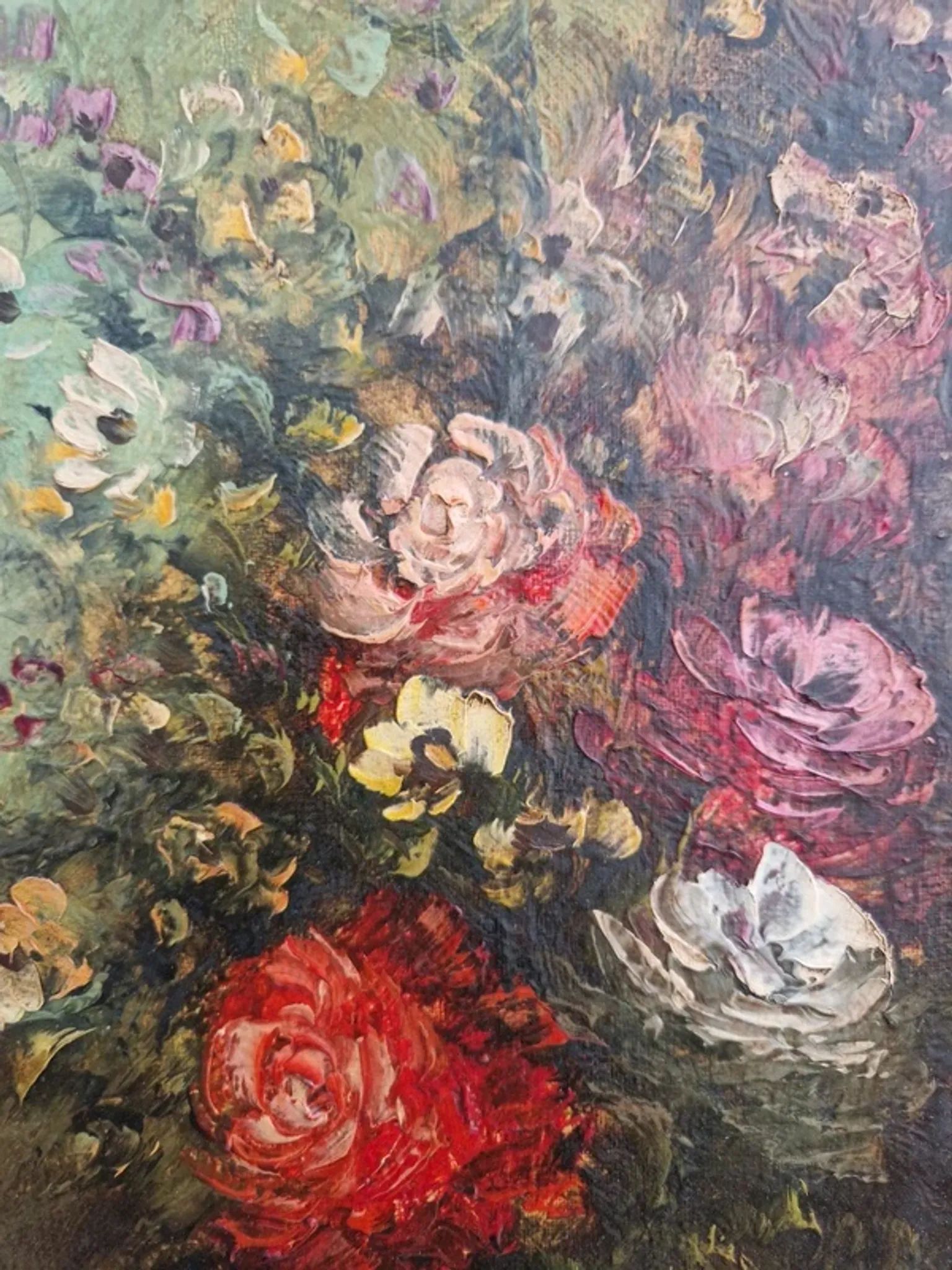 Robert Mogisse (1933) - Oil on canvas - Bouquet of flowers