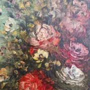 Robert Mogisse (1933) - Oil on canvas - Bouquet of flowers