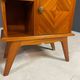 Pair of vintage mid-century modern wooden bedside tables / nightstands