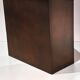 Minimalist console in travertine and patinated metal — 1970s