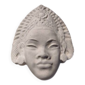 Plaster plaque of a Buddha Shiva head India