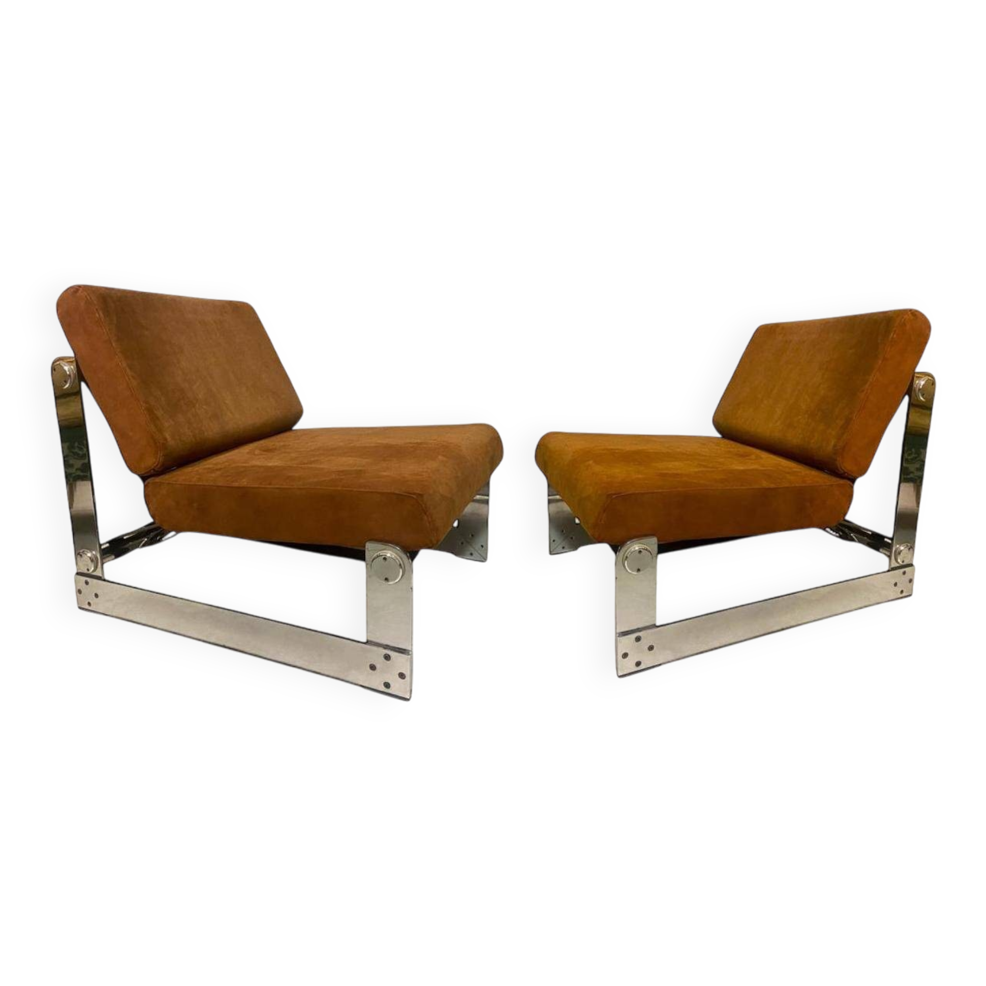 Set of 2 Lounge Chairs by Gilles Bouchez for Airborne, 1972
