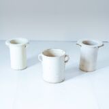 Antique Handmade Ceramic Vases, Set of Three, Italy 1900 circa