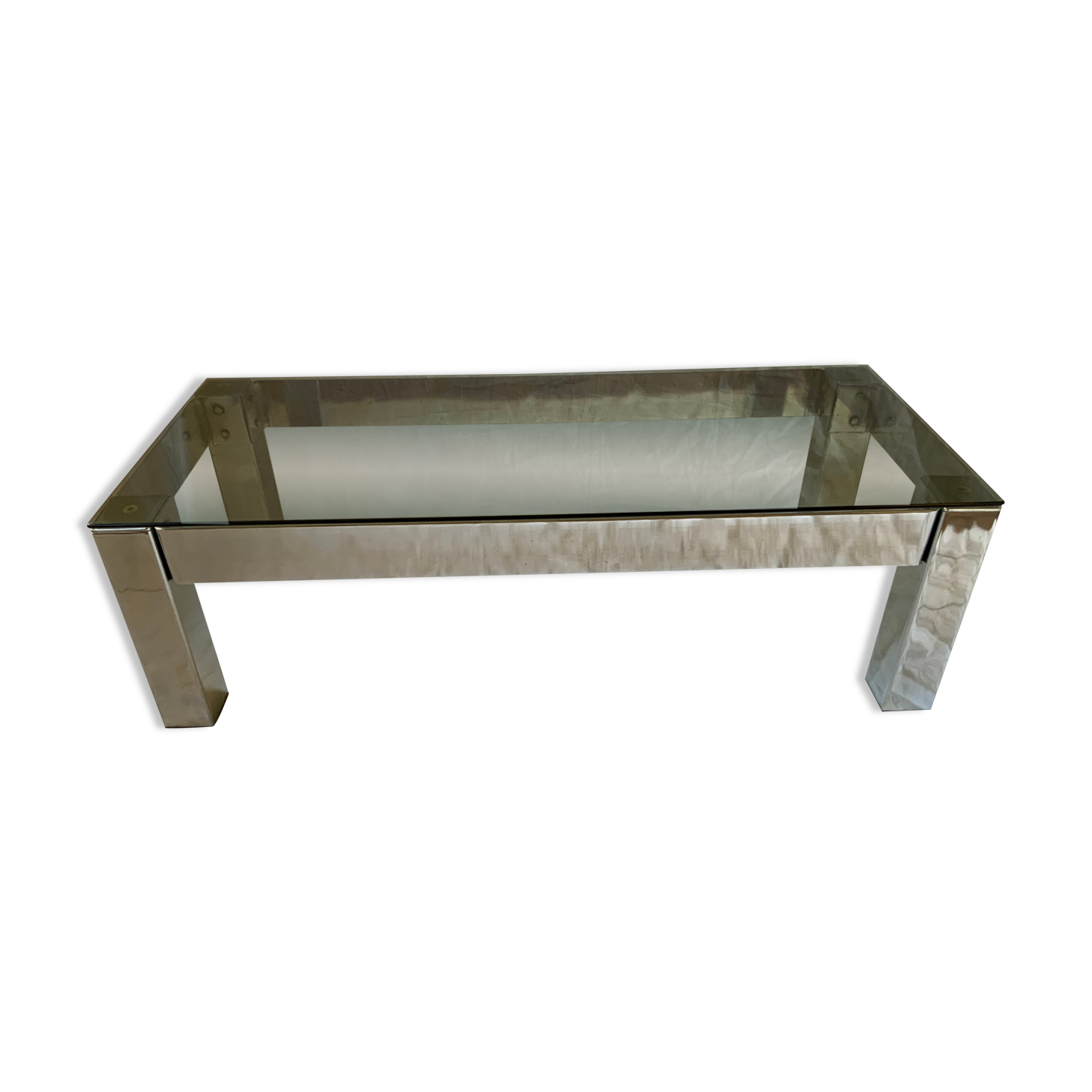 Vintage glass coffee table