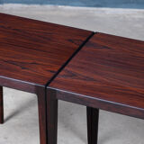 Set of two side tables made of rosewood by Kurt Østervig, produced by Jason Møbler, Denmark.