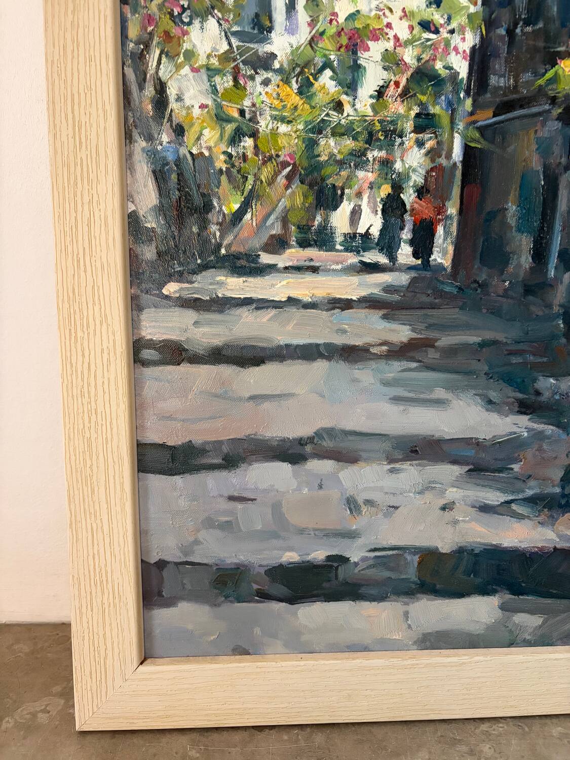 Southern alley, oil on canvas signed