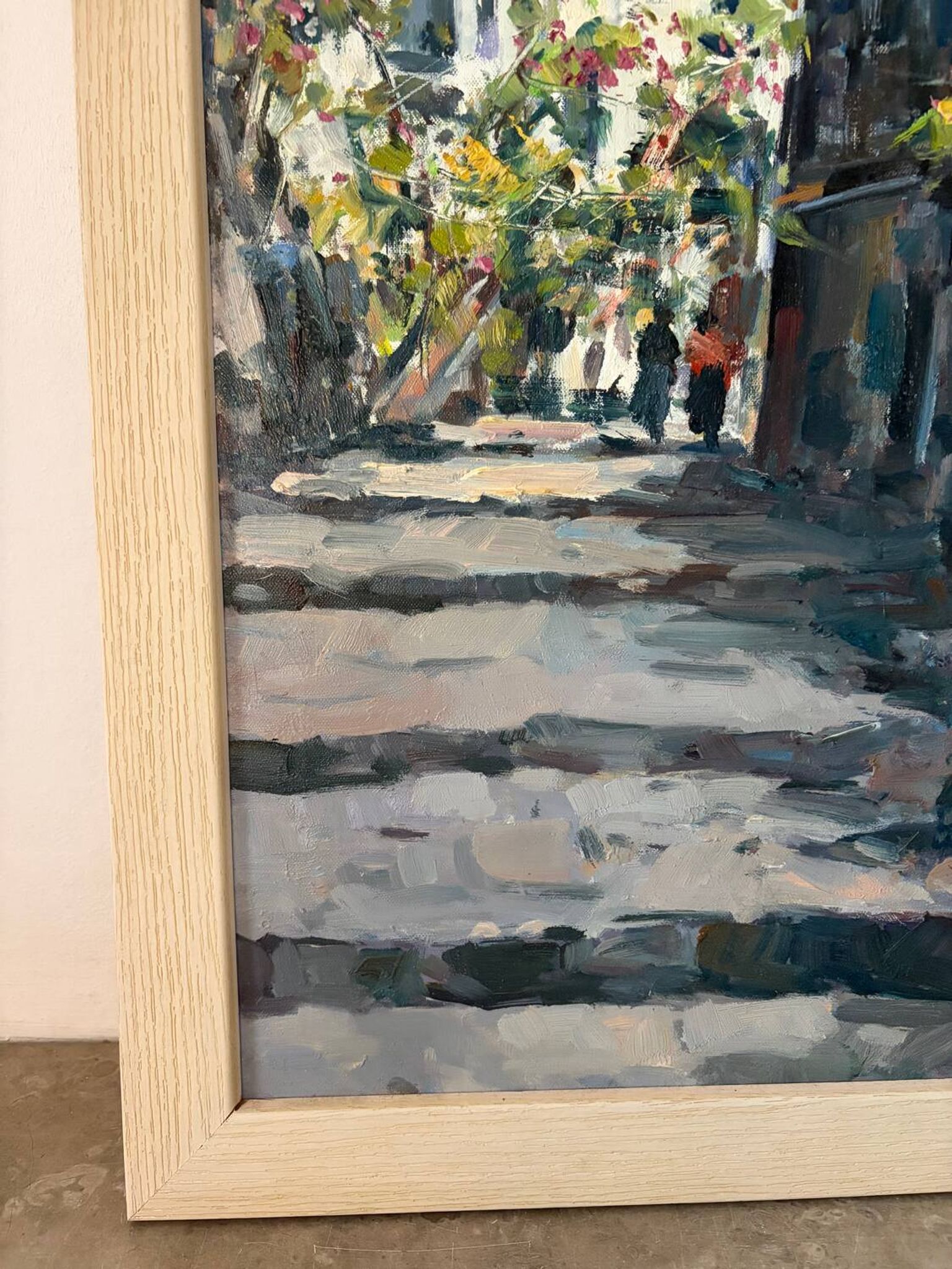Southern alley, oil on canvas signed