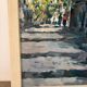 Southern alley, oil on canvas signed