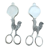 Set of two pairs of antique eggcutter scissors