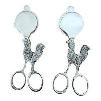 Set of two pairs of antique eggcutter scissors