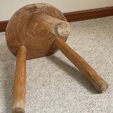 Vintage Solid Wood Tripod Stool