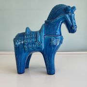 Bitossi Rimini Bleu 32cm cheval de Troie