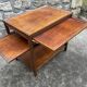 Side table / cherry tree service with 3 sliding shelves.