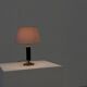 1960s brass and leather French table lamp
