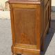 Walnut dressing table with mirror, storage and marble.