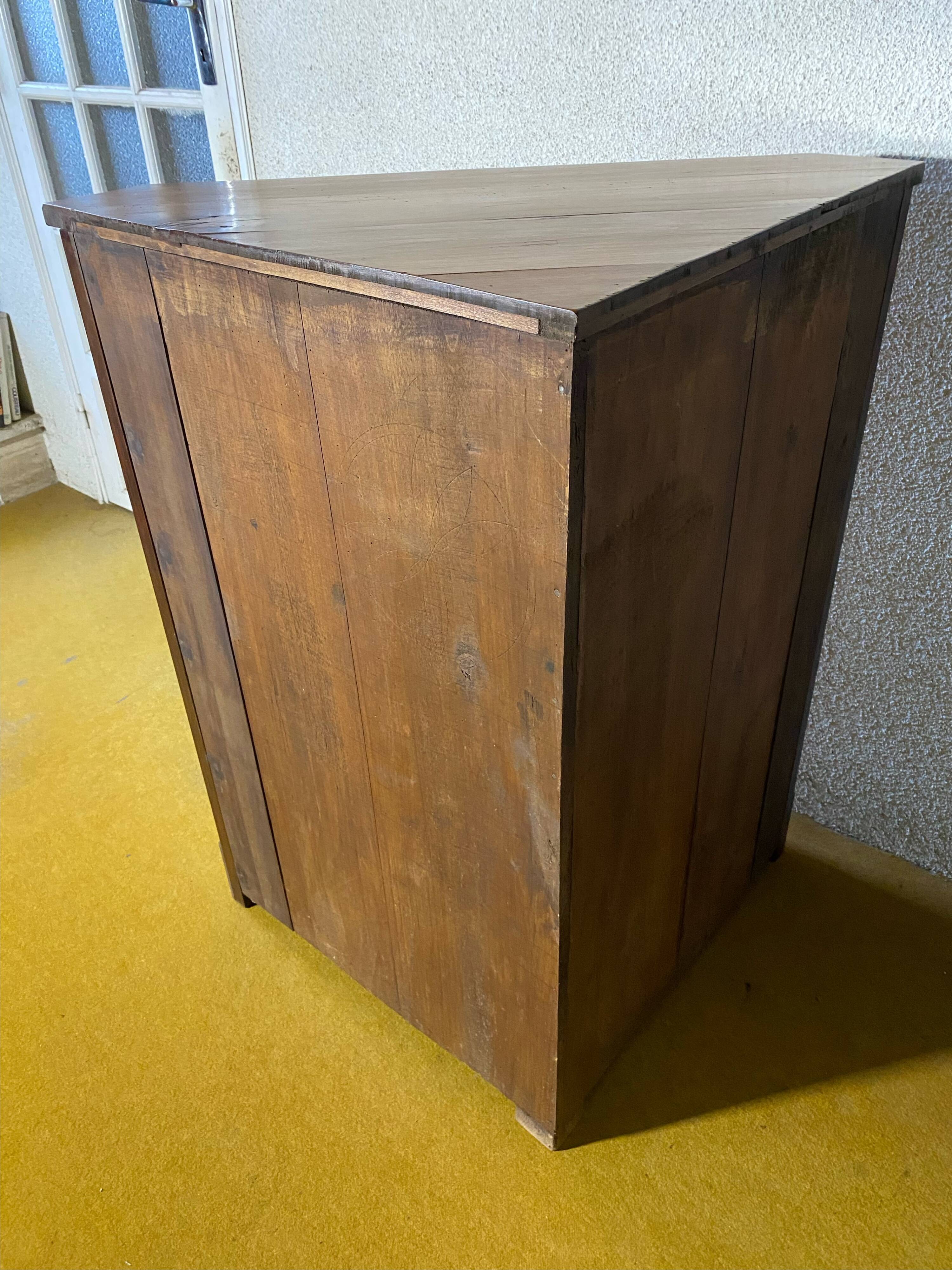 Cherry wood corner cupboard.