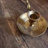 Brass cellar rat candlestick