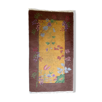 Antique chinese carpet art deco handmade 90cm x 158cm 1920s, 1b873