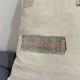 Square cushion in vintage fabric, Kilim style.