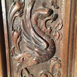 Facade of wooden cabinet door scultpté.