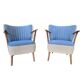 Set of 2 vintage cocktail chairs/armchairs.