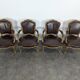 Set of 4 Louis XV style leather armchairs