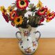 Antique vase in Italian ceramic with polychrome decoration.