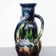 Art Nouveau Mini Vase Drip Glaze Faienceries Belgium with 3 Twisted Handles