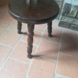 Three-legged turned wooden stool