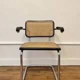 Cesca b64 black armchair by marcel breuer