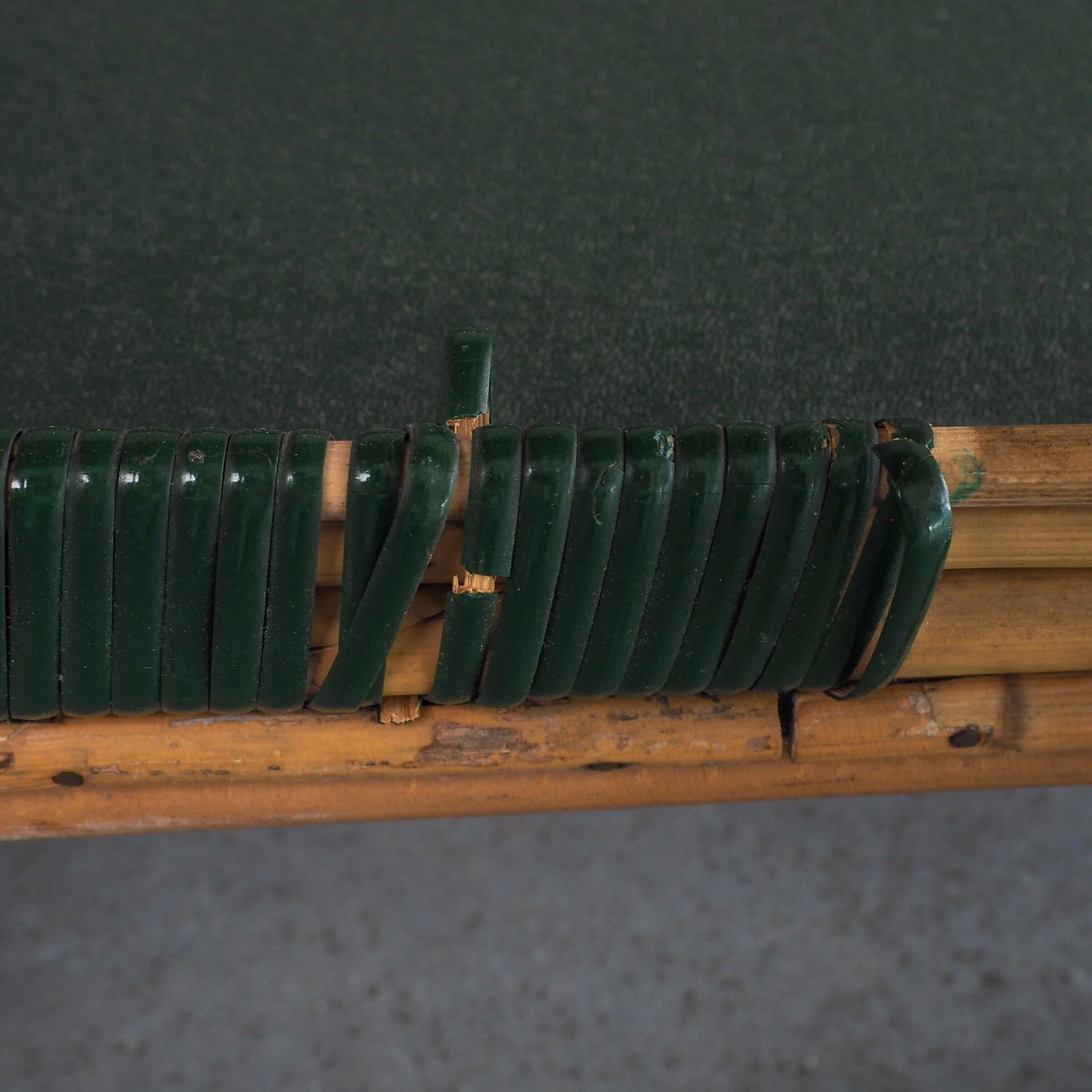 Chariot de service en bambou vintage