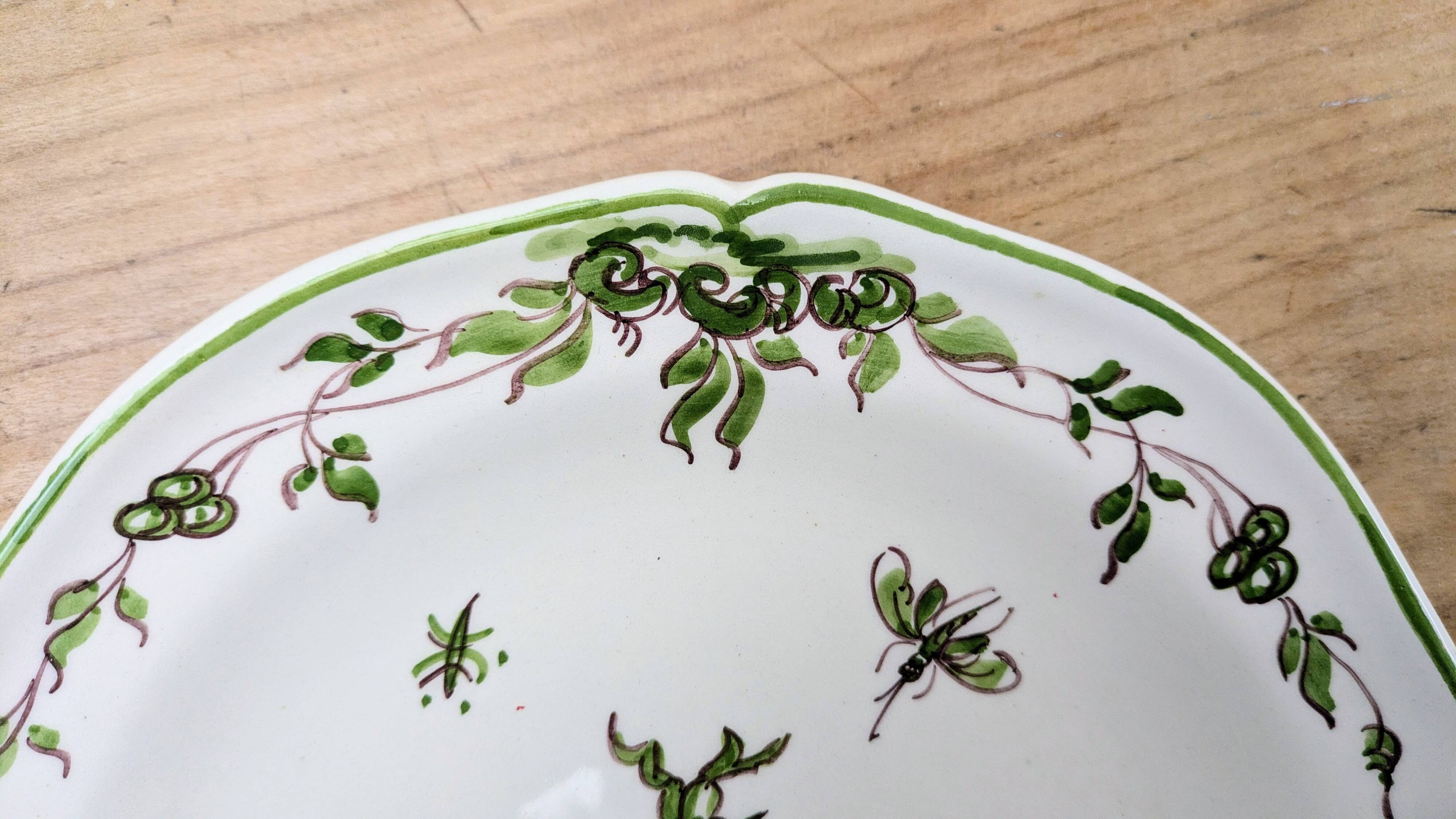 Moustiers plate - signed Paulette Quinson (1899-1984)