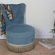 Fauteuil crapaud en velours