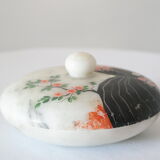 Hand-painted art deco round box