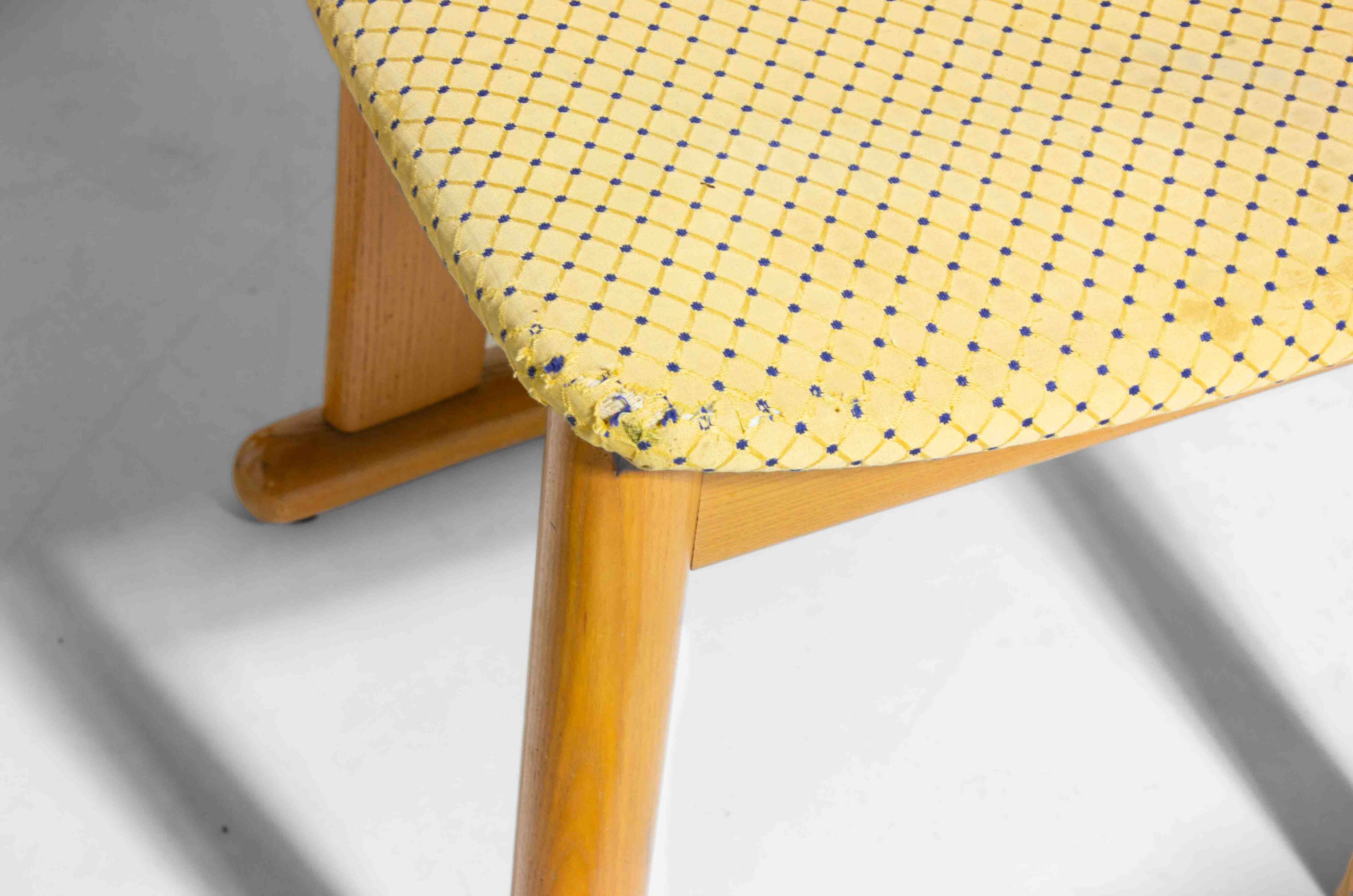 Set of postmodern high-back Italian dining chairs, 1980s