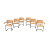 Series of 6 armchairs B64 by Marcel Breuer
