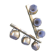 Pair of ramps of 3 spots brass and chrome balls