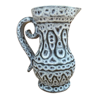 Pitcher Jean Austruy ceramic Vallauris gray black white