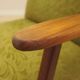 Fauteuil danois vert, années 1960