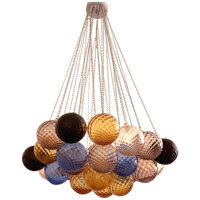 “Ballotton” multicolor Murano glass spheres chandelier