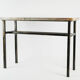 Console art moderne acier peint et marbre