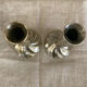 Twisted candlesticks in silver brass early twentieth century