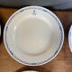 6 plates in Sarreguemines porcelain anchor and knots