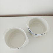 Set of 2 small floral ear bowls