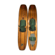 Paire de ski nautique en bois reflex vintage 1969