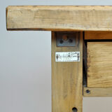 Industrial wooden worktable, 1980's