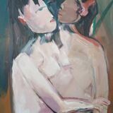 Oil painting on canvas, figures 1979 - Marcello Mori (Castelfiorentino 1925-2022)