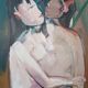 Oil painting on canvas, figures 1979 - Marcello Mori (Castelfiorentino 1925-2022)