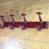 1930 wooden coat rack with 4 hooks