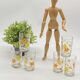 Service de 6 verres à orangeade, vintage, pop, picnic fleurs 🟡🟠,